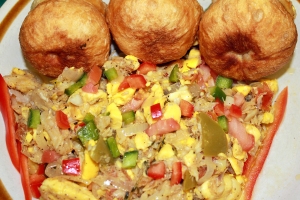 Ackee and Saltfish with Fried Dumplings